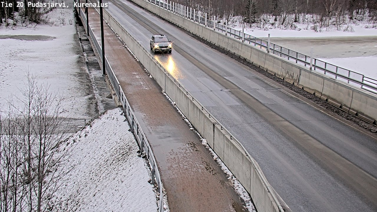 Weather Camera Image Road 20 Pudasjärvi, Kurenalus, Pudasjärvi, Pohjois-Pohjanmaa