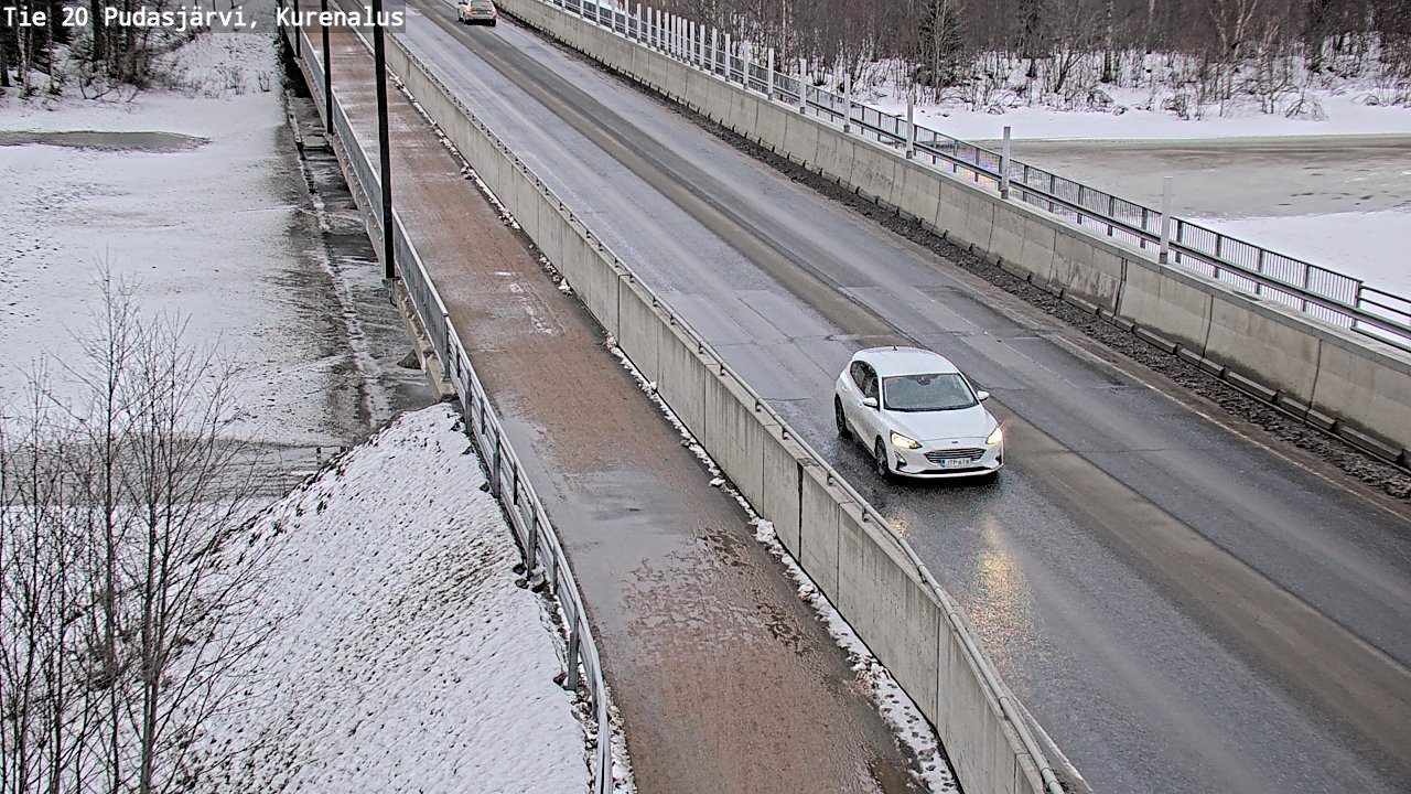 Weather Camera Image Road 20 Pudasjärvi, Kurenalus, Pudasjärvi, Pohjois-Pohjanmaa