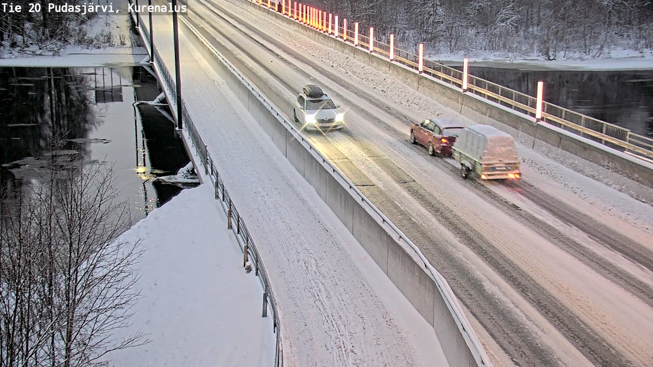 Weather Camera Image Väg 20Pudasjärvi, Kurenalus, Pudasjärvi, Pohjois-Pohjanmaa