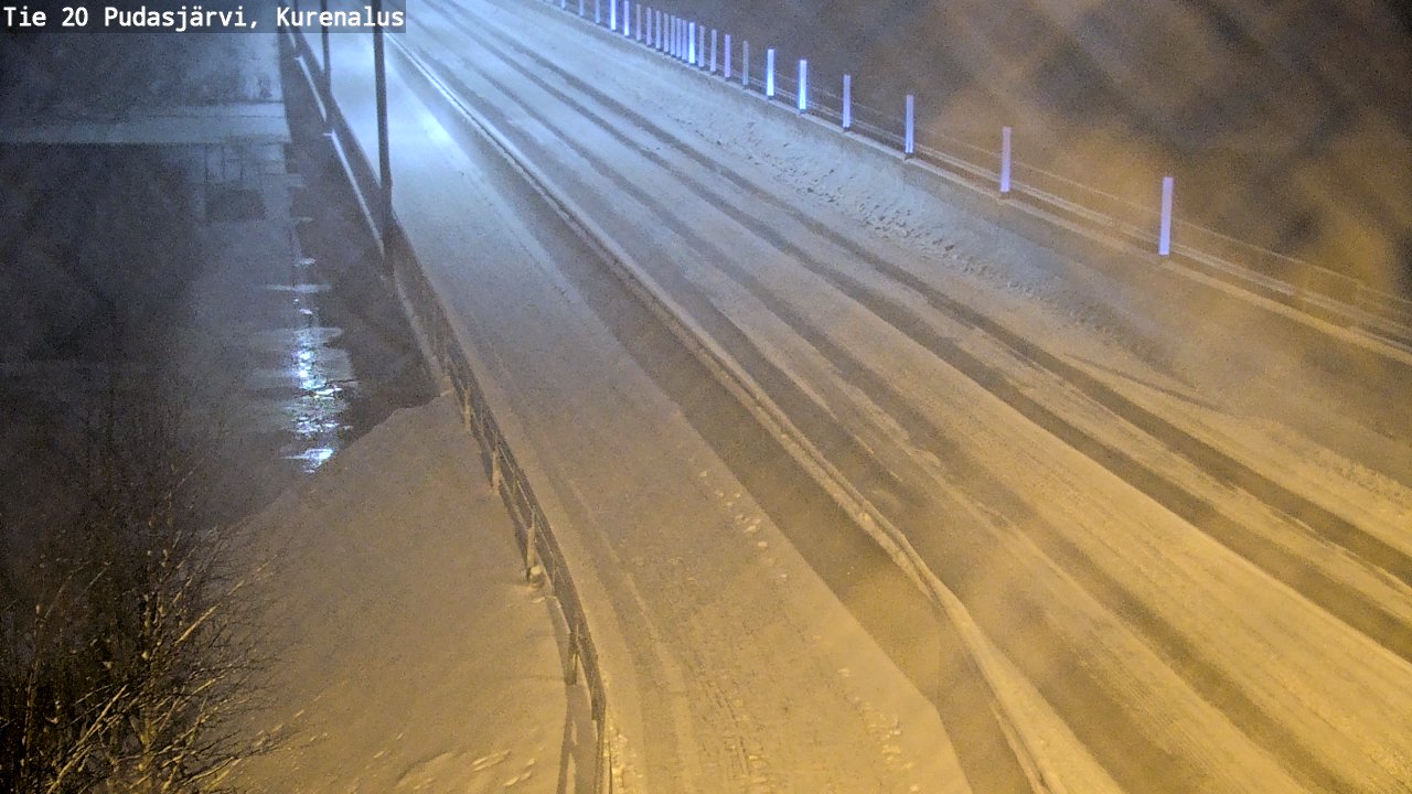 Weather Camera Image Väg 20Pudasjärvi, Kurenalus, Pudasjärvi, Pohjois-Pohjanmaa