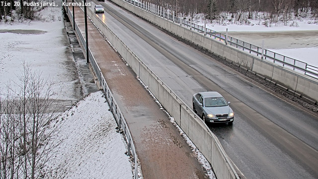 Weather Camera Image Road 20 Pudasjärvi, Kurenalus, Pudasjärvi, Pohjois-Pohjanmaa