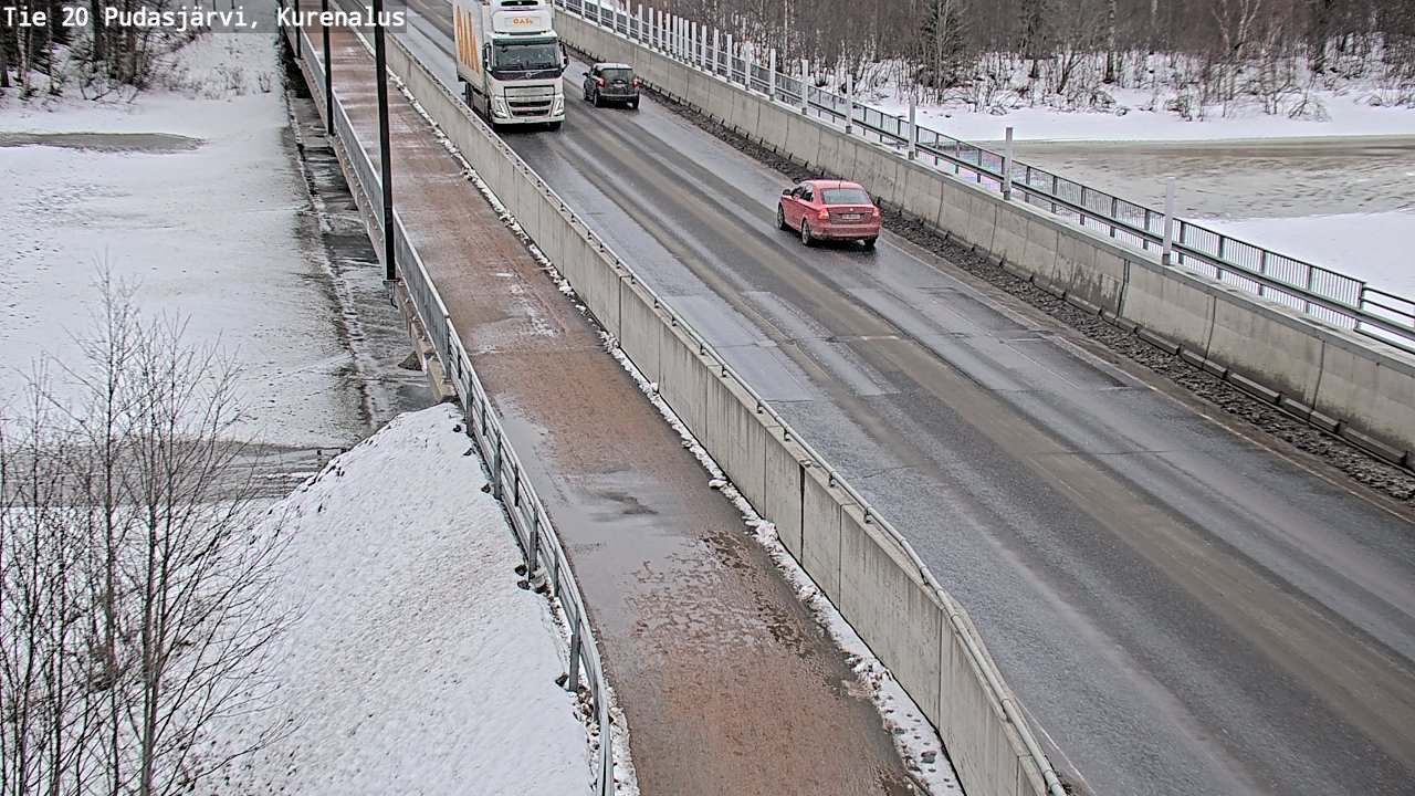 Weather Camera Image Väg 20Pudasjärvi, Kurenalus, Pudasjärvi, Pohjois-Pohjanmaa