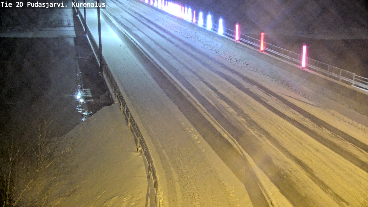 Weather Camera Image Väg 20Pudasjärvi, Kurenalus, Pudasjärvi, Pohjois-Pohjanmaa