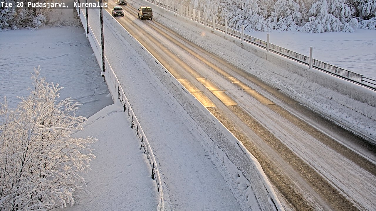 Weather Camera Image Road 20 Pudasjärvi, Kurenalus, Pudasjärvi, Pohjois-Pohjanmaa