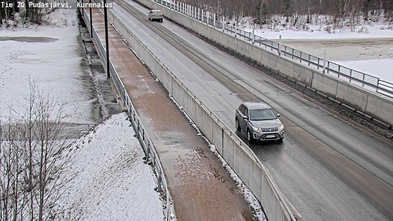 Weather Camera Image Road 20 Pudasjärvi, Kurenalus, Pudasjärvi, Pohjois-Pohjanmaa