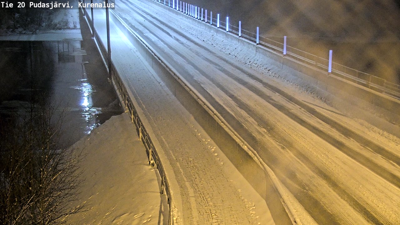 Weather Camera Image Väg 20Pudasjärvi, Kurenalus, Pudasjärvi, Pohjois-Pohjanmaa