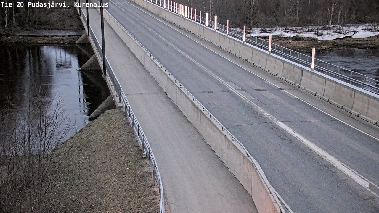 Weather Camera Image Road 20 Pudasjärvi, Kurenalus, Pudasjärvi, Pohjois-Pohjanmaa