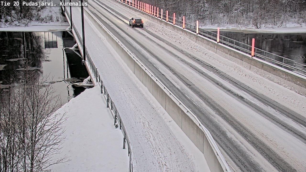 Weather Camera Image Väg 20Pudasjärvi, Kurenalus, Pudasjärvi, Pohjois-Pohjanmaa
