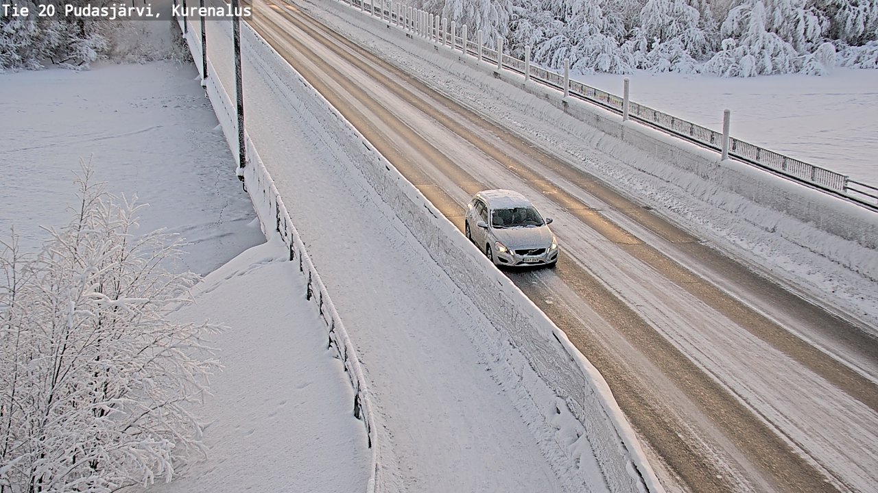 Weather Camera Image Road 20 Pudasjärvi, Kurenalus, Pudasjärvi, Pohjois-Pohjanmaa