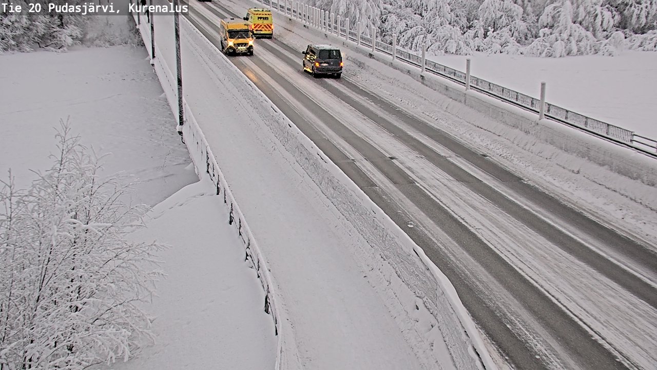 Weather Camera Image Road 20 Pudasjärvi, Kurenalus, Pudasjärvi, Pohjois-Pohjanmaa
