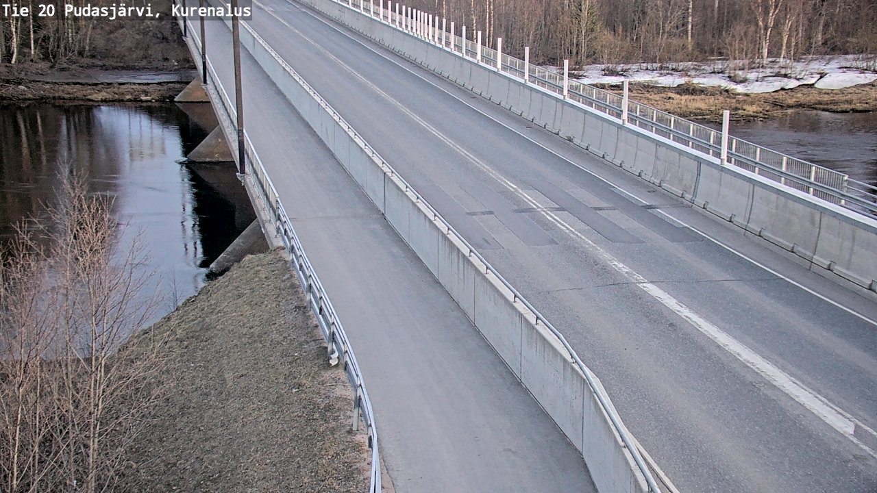 Weather Camera Image Road 20 Pudasjärvi, Kurenalus, Pudasjärvi, Pohjois-Pohjanmaa