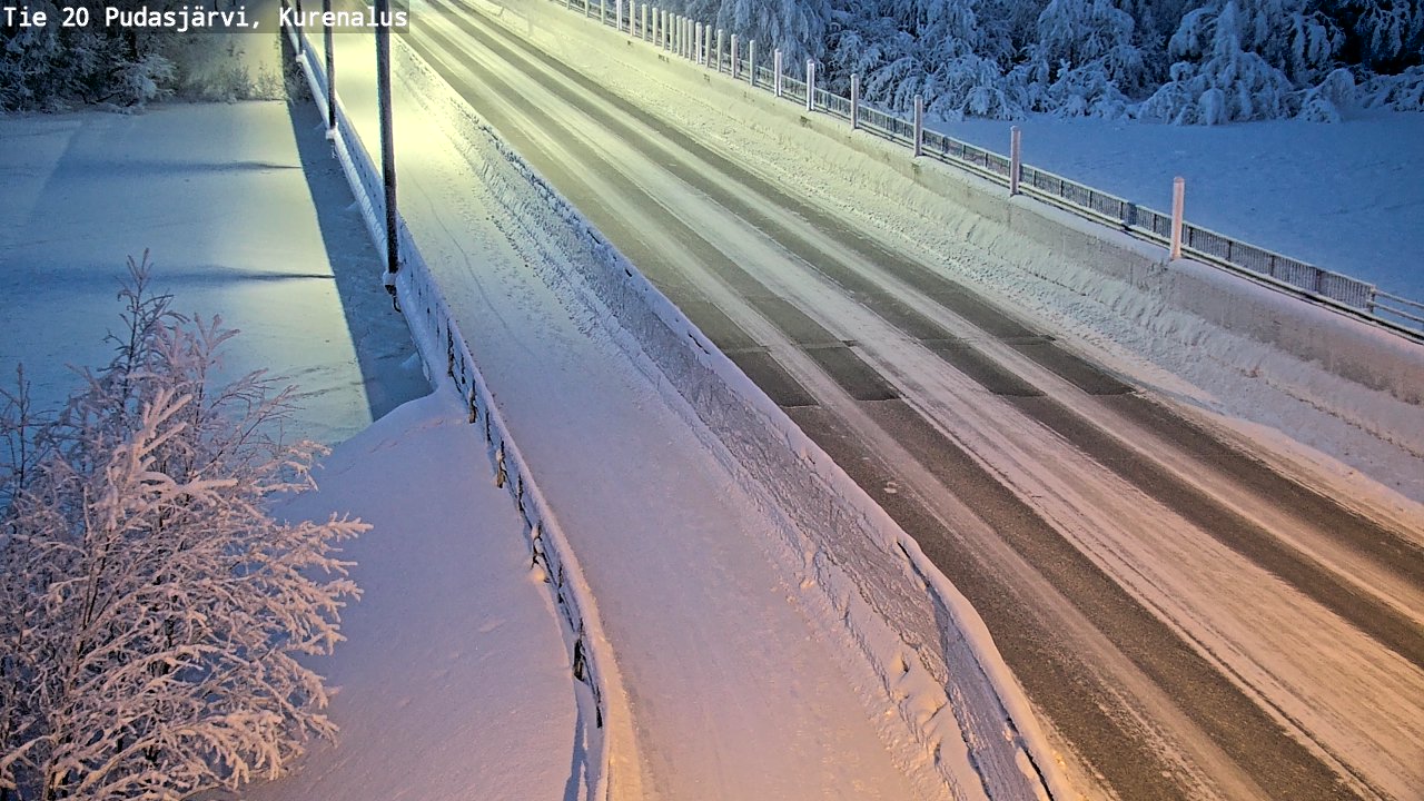 Kelikamerat Kuva Tie 20 Pudasjärvi, Kurenalus, Pudasjärvi, Pohjois-Pohjanmaa