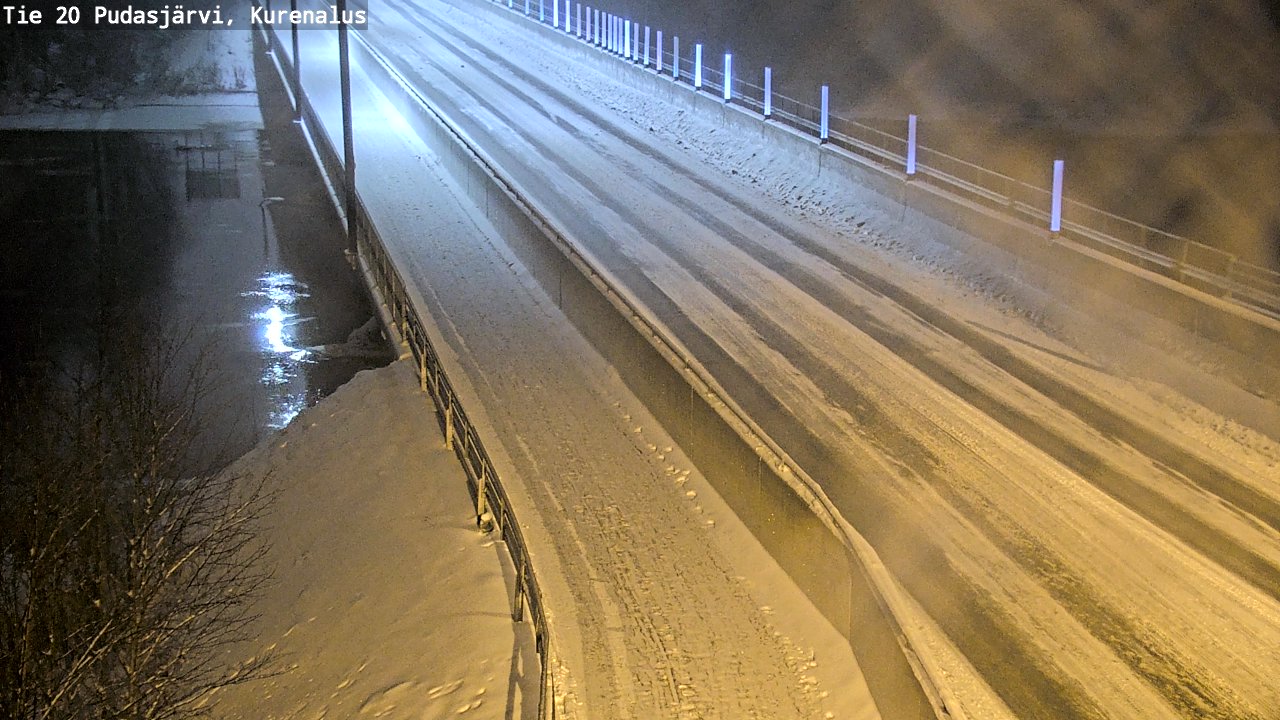 Weather Camera Image Väg 20Pudasjärvi, Kurenalus, Pudasjärvi, Pohjois-Pohjanmaa