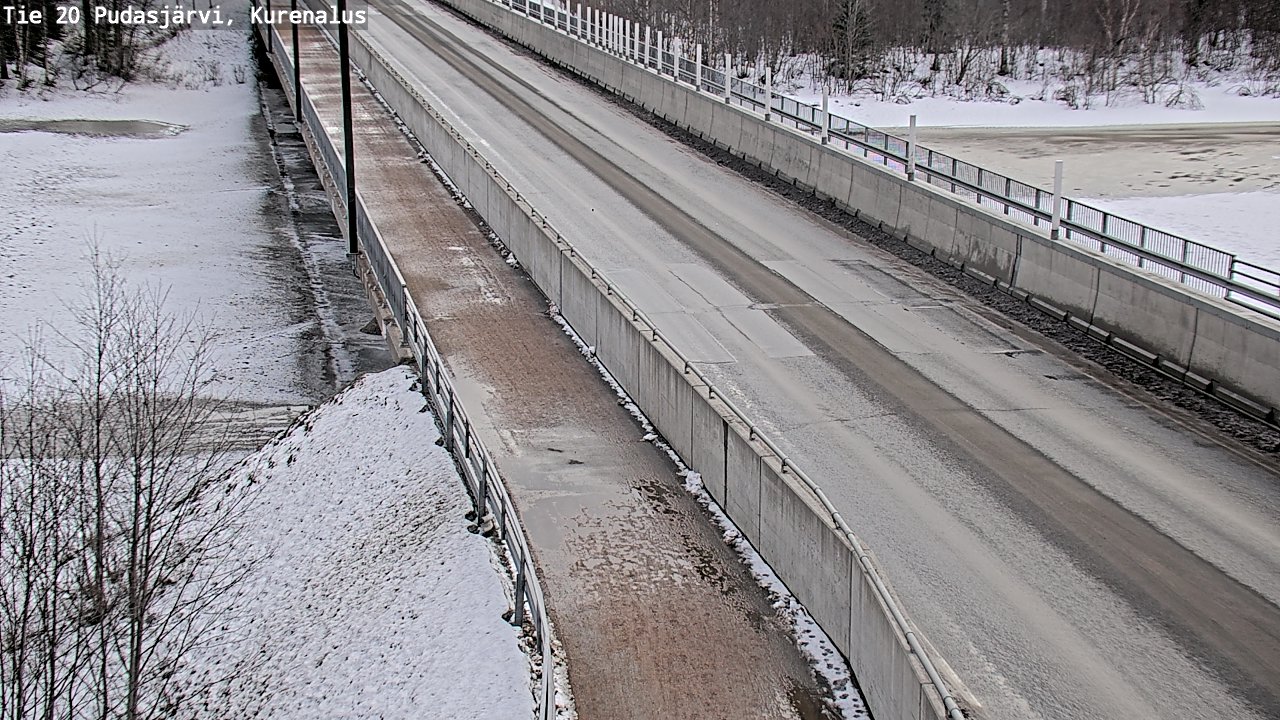 Weather Camera Image Road 20 Pudasjärvi, Kurenalus, Pudasjärvi, Pohjois-Pohjanmaa