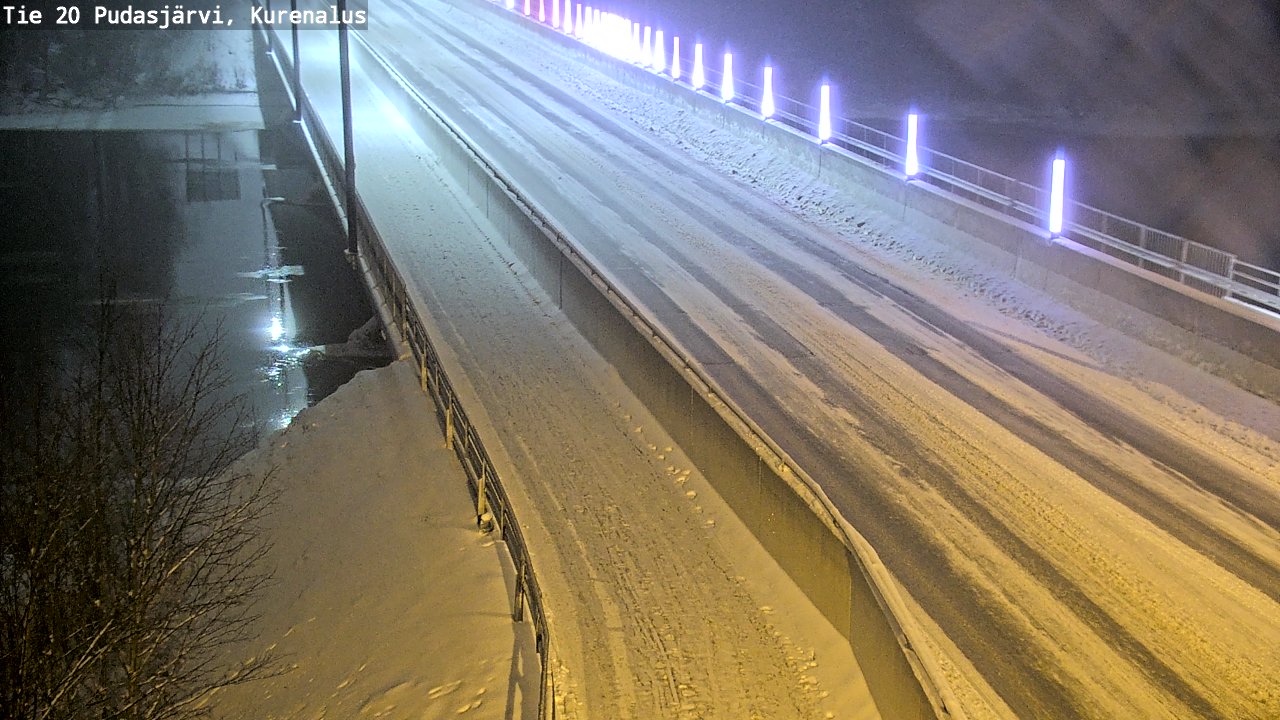 Weather Camera Image Väg 20Pudasjärvi, Kurenalus, Pudasjärvi, Pohjois-Pohjanmaa