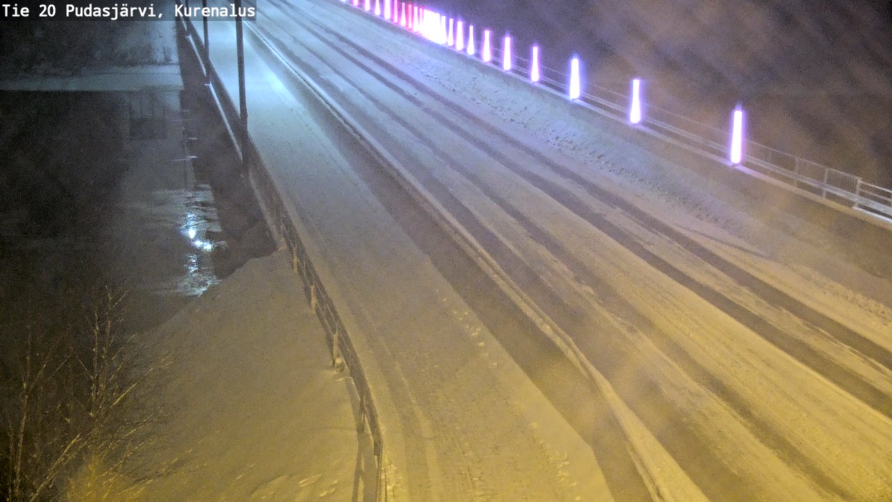 Weather Camera Image Väg 20Pudasjärvi, Kurenalus, Pudasjärvi, Pohjois-Pohjanmaa