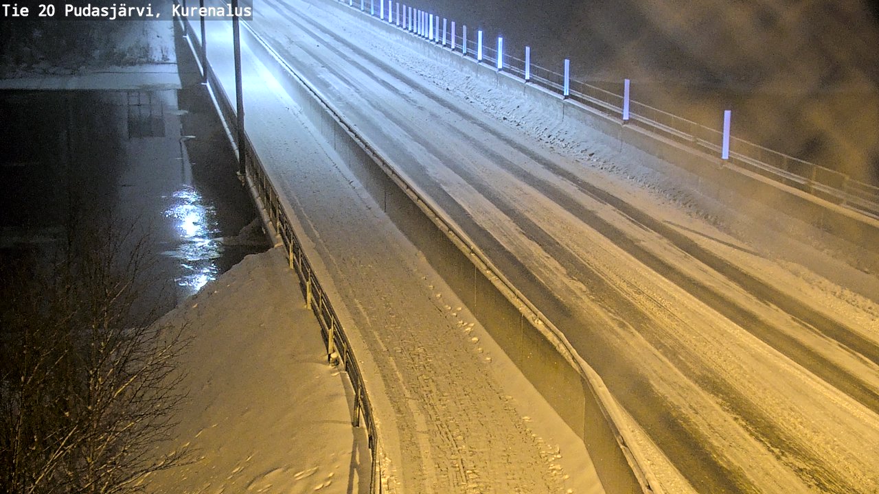 Weather Camera Image Väg 20Pudasjärvi, Kurenalus, Pudasjärvi, Pohjois-Pohjanmaa