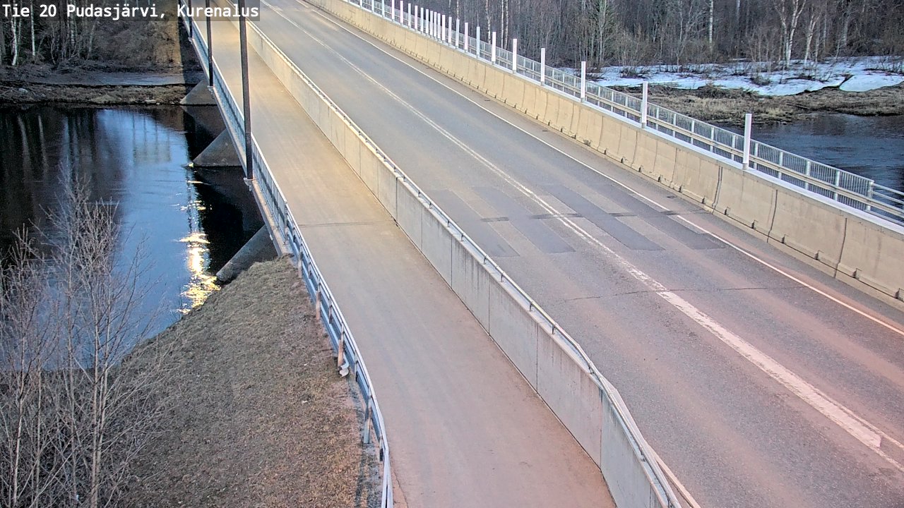 Weather Camera Image Road 20 Pudasjärvi, Kurenalus, Pudasjärvi, Pohjois-Pohjanmaa