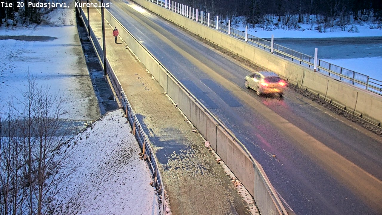 Weather Camera Image Road 20 Pudasjärvi, Kurenalus, Pudasjärvi, Pohjois-Pohjanmaa