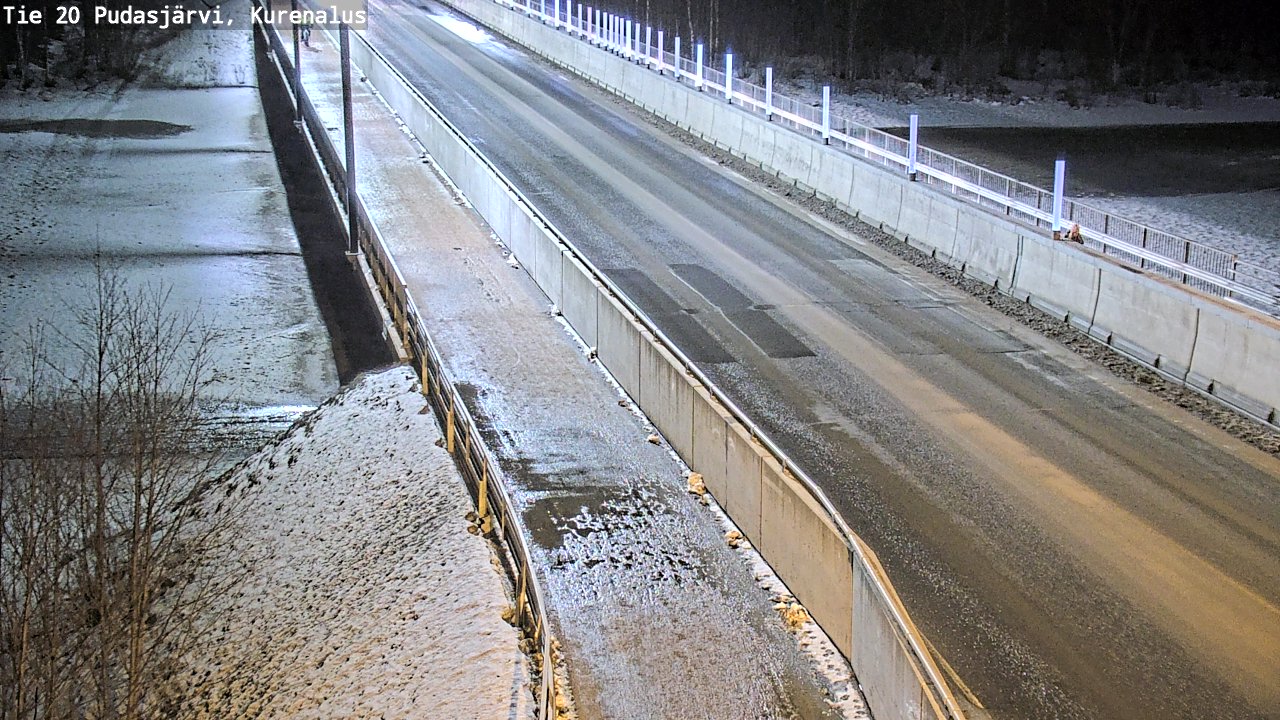 Weather Camera Image Road 20 Pudasjärvi, Kurenalus, Pudasjärvi, Pohjois-Pohjanmaa