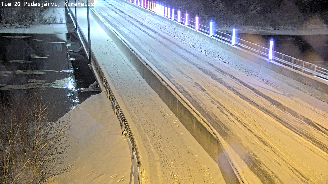 Weather Camera Image Väg 20Pudasjärvi, Kurenalus, Pudasjärvi, Pohjois-Pohjanmaa