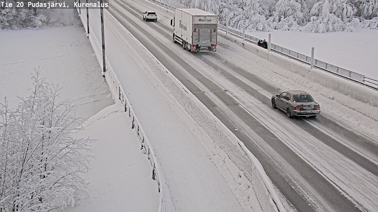 Weather Camera Image Road 20 Pudasjärvi, Kurenalus, Pudasjärvi, Pohjois-Pohjanmaa
