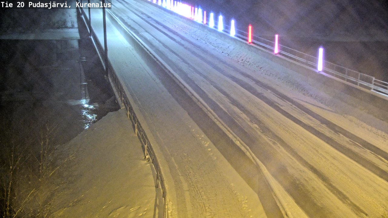 Weather Camera Image Väg 20Pudasjärvi, Kurenalus, Pudasjärvi, Pohjois-Pohjanmaa