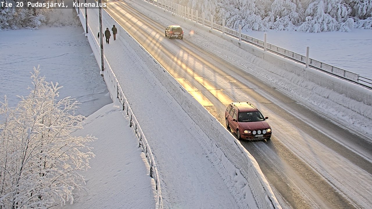 Weather Camera Image Road 20 Pudasjärvi, Kurenalus, Pudasjärvi, Pohjois-Pohjanmaa