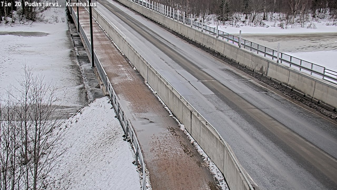 Weather Camera Image Road 20 Pudasjärvi, Kurenalus, Pudasjärvi, Pohjois-Pohjanmaa