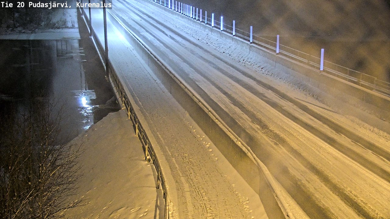 Weather Camera Image Väg 20Pudasjärvi, Kurenalus, Pudasjärvi, Pohjois-Pohjanmaa