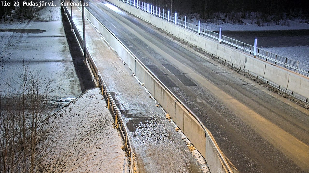 Weather Camera Image Road 20 Pudasjärvi, Kurenalus, Pudasjärvi, Pohjois-Pohjanmaa