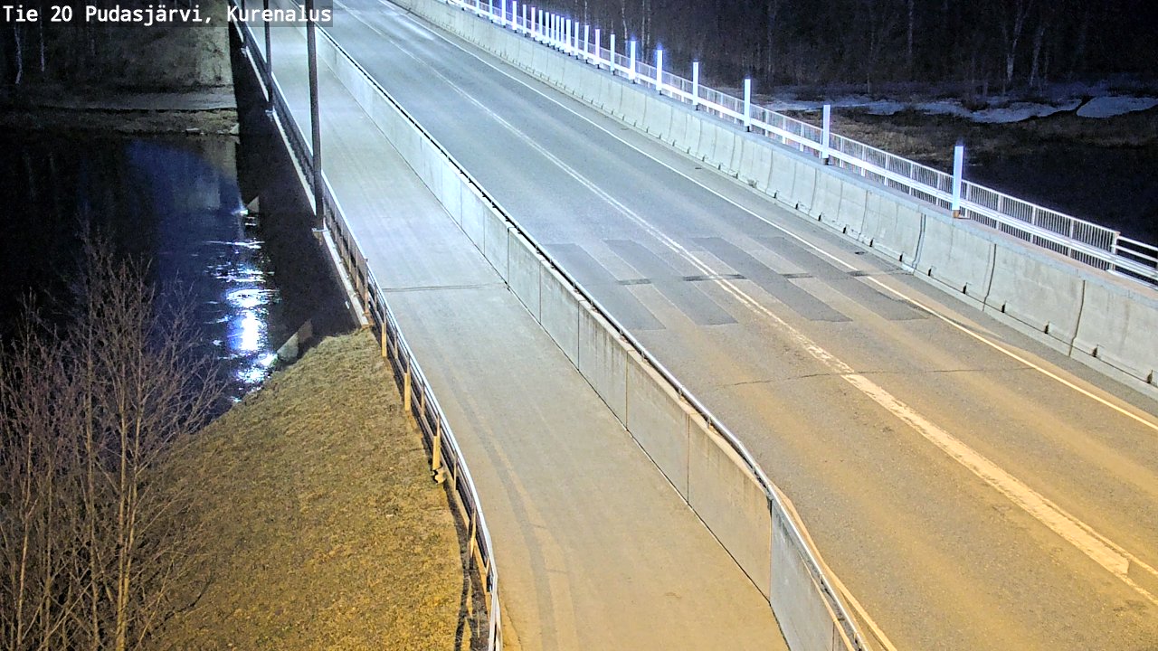 Weather Camera Image Road 20 Pudasjärvi, Kurenalus, Pudasjärvi, Pohjois-Pohjanmaa