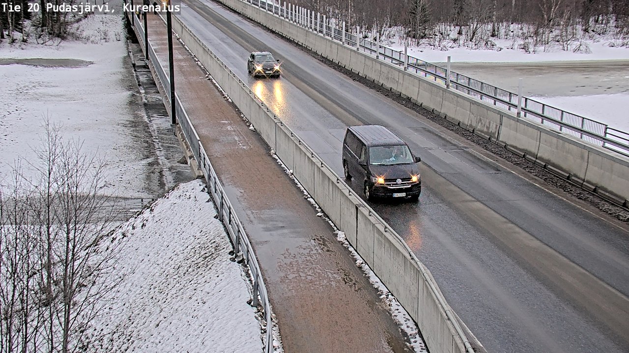 Weather Camera Image Road 20 Pudasjärvi, Kurenalus, Pudasjärvi, Pohjois-Pohjanmaa