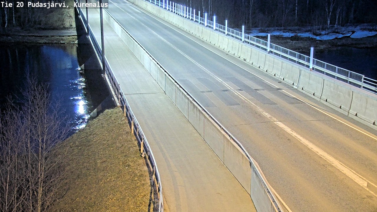 Weather Camera Image Road 20 Pudasjärvi, Kurenalus, Pudasjärvi, Pohjois-Pohjanmaa