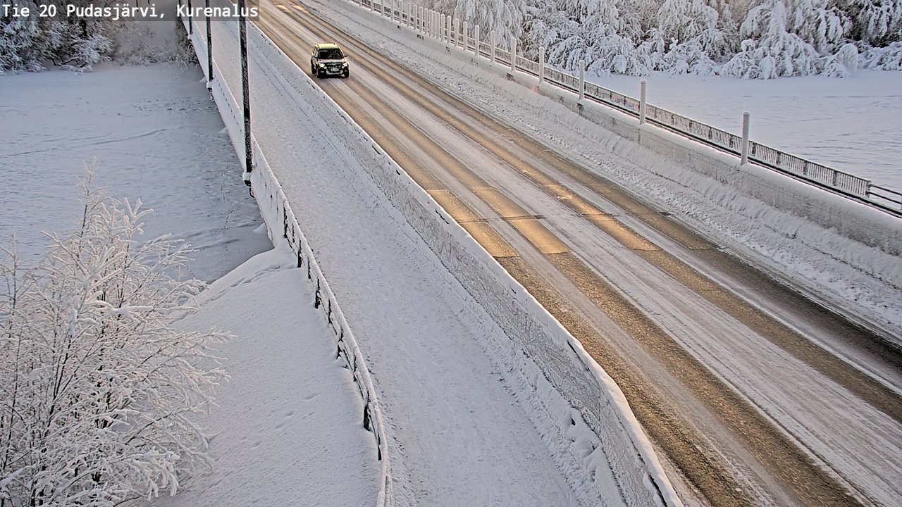 Weather Camera Image Road 20 Pudasjärvi, Kurenalus, Pudasjärvi, Pohjois-Pohjanmaa