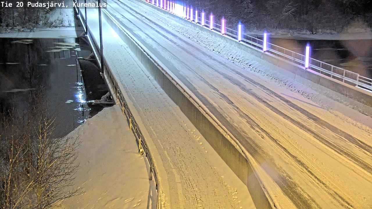 Weather Camera Image Väg 20Pudasjärvi, Kurenalus, Pudasjärvi, Pohjois-Pohjanmaa