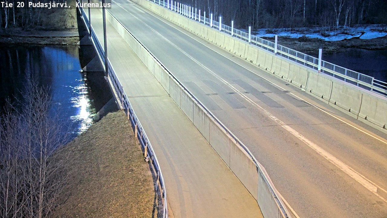 Weather Camera Image Road 20 Pudasjärvi, Kurenalus, Pudasjärvi, Pohjois-Pohjanmaa