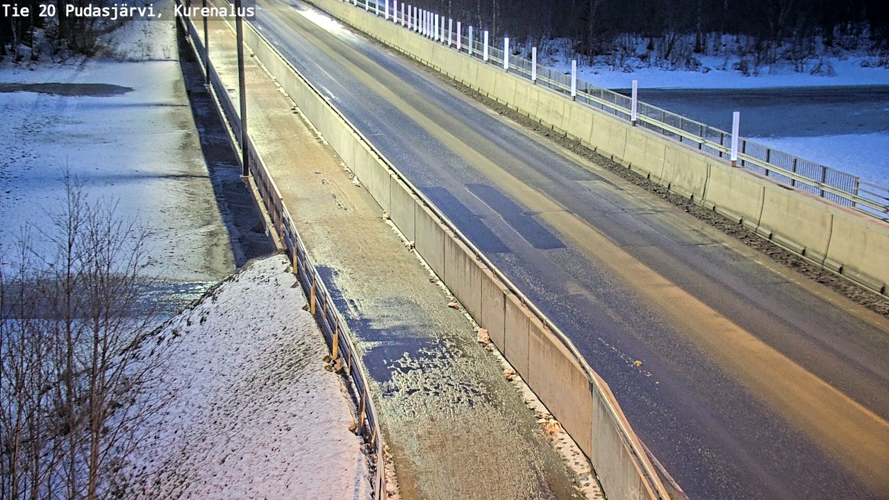 Weather Camera Image Road 20 Pudasjärvi, Kurenalus, Pudasjärvi, Pohjois-Pohjanmaa