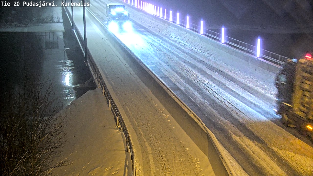 Weather Camera Image Väg 20Pudasjärvi, Kurenalus, Pudasjärvi, Pohjois-Pohjanmaa