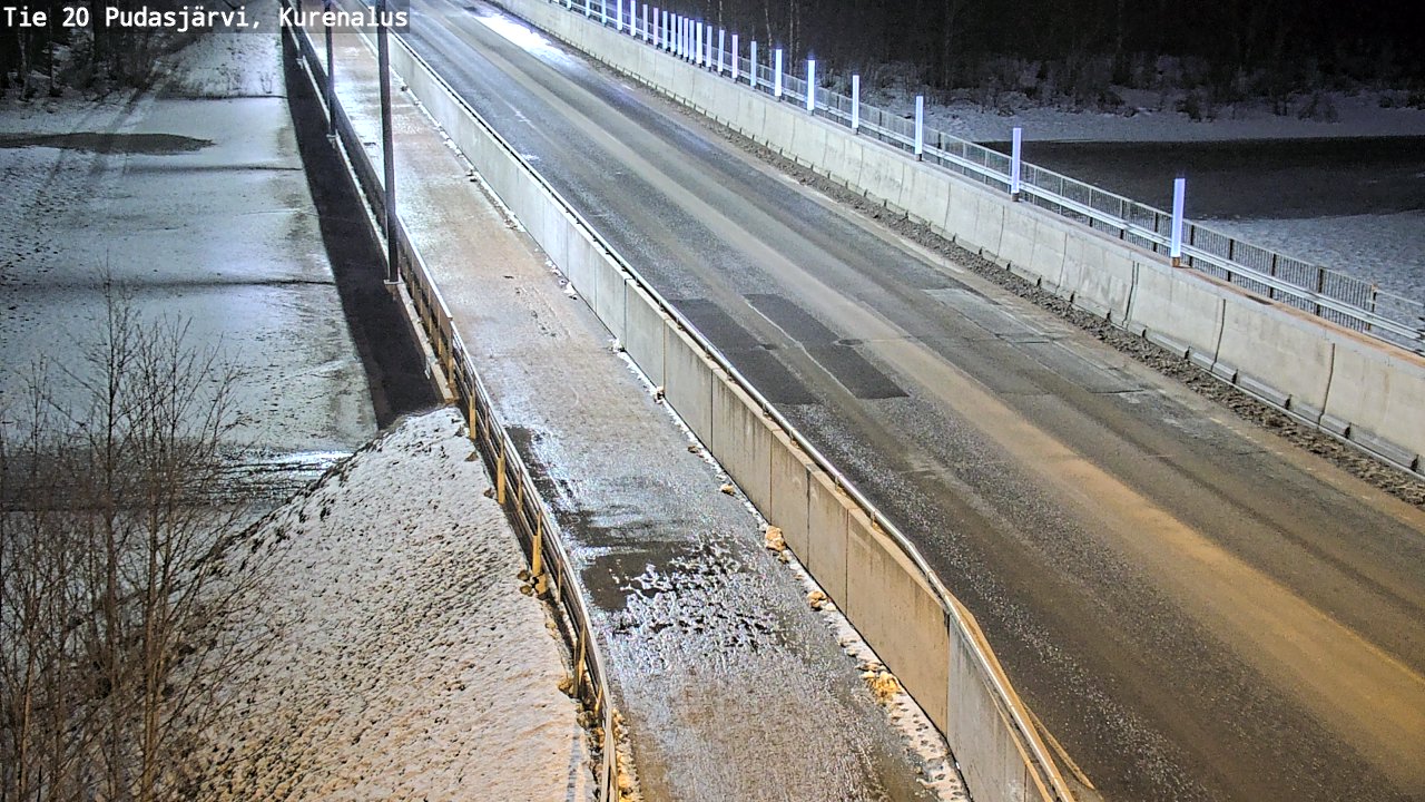 Weather Camera Image Road 20 Pudasjärvi, Kurenalus, Pudasjärvi, Pohjois-Pohjanmaa