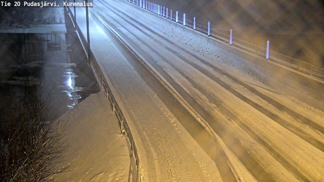 Weather Camera Image Väg 20Pudasjärvi, Kurenalus, Pudasjärvi, Pohjois-Pohjanmaa