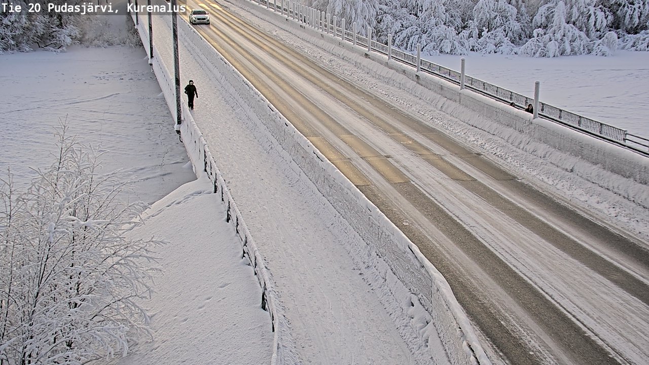 Weather Camera Image Road 20 Pudasjärvi, Kurenalus, Pudasjärvi, Pohjois-Pohjanmaa