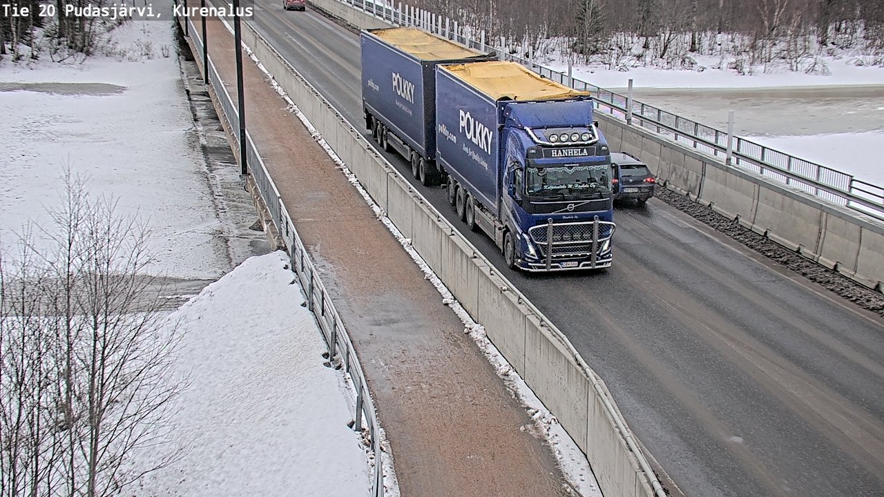 Kelikamerat Kuva Tie 20 Pudasjärvi, Kurenalus, Pudasjärvi, Pohjois-Pohjanmaa