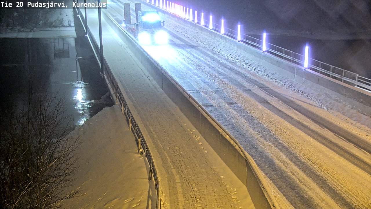 Weather Camera Image Väg 20Pudasjärvi, Kurenalus, Pudasjärvi, Pohjois-Pohjanmaa