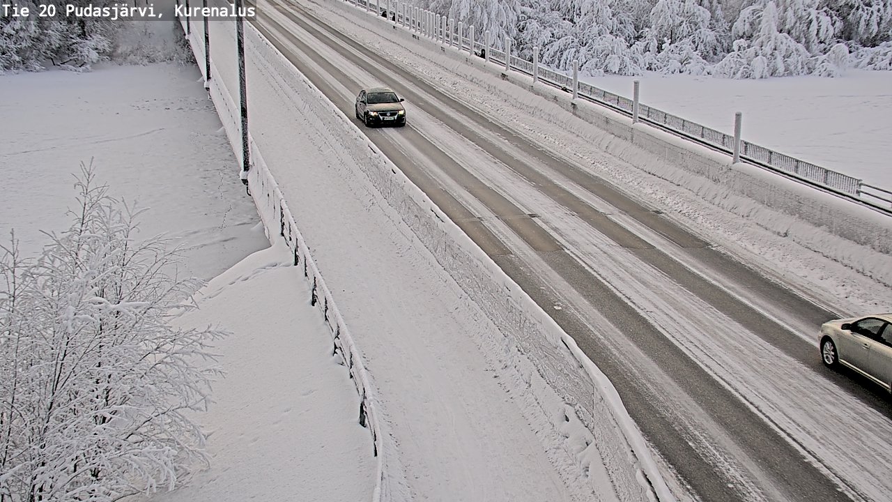 Weather Camera Image Road 20 Pudasjärvi, Kurenalus, Pudasjärvi, Pohjois-Pohjanmaa