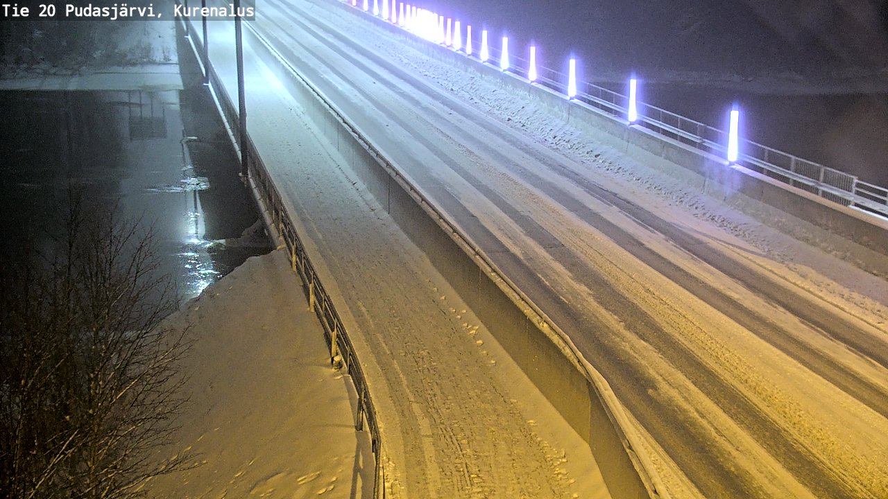 Weather Camera Image Väg 20Pudasjärvi, Kurenalus, Pudasjärvi, Pohjois-Pohjanmaa