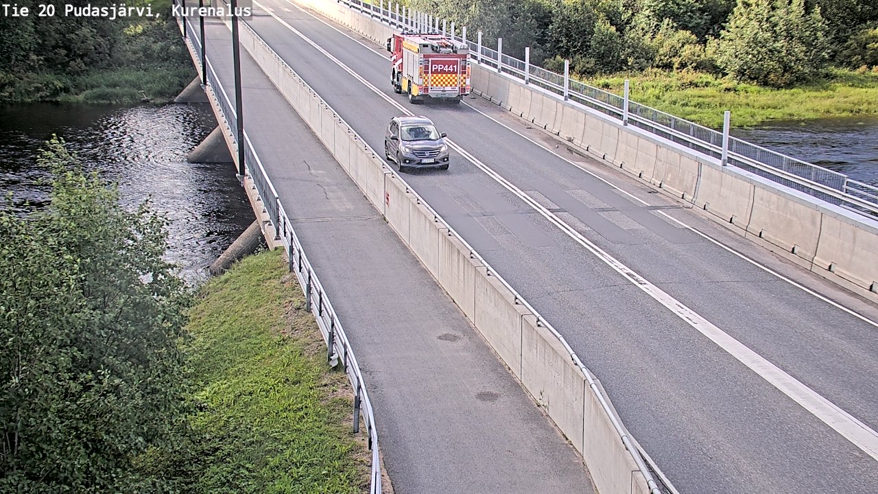 Weather Camera Image Väg 20Pudasjärvi, Kurenalus, Pudasjärvi, Pohjois-Pohjanmaa
