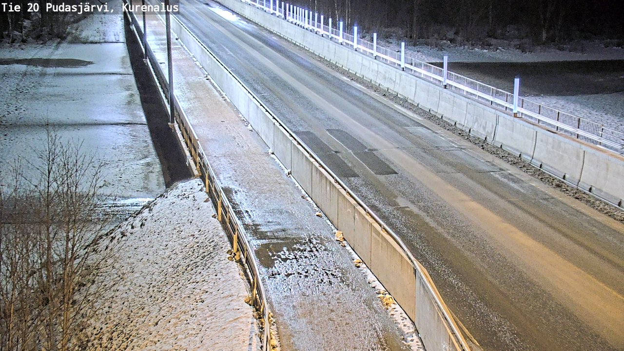 Weather Camera Image Road 20 Pudasjärvi, Kurenalus, Pudasjärvi, Pohjois-Pohjanmaa