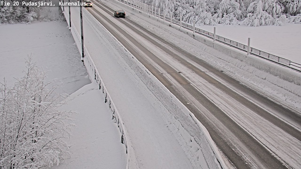 Weather Camera Image Road 20 Pudasjärvi, Kurenalus, Pudasjärvi, Pohjois-Pohjanmaa