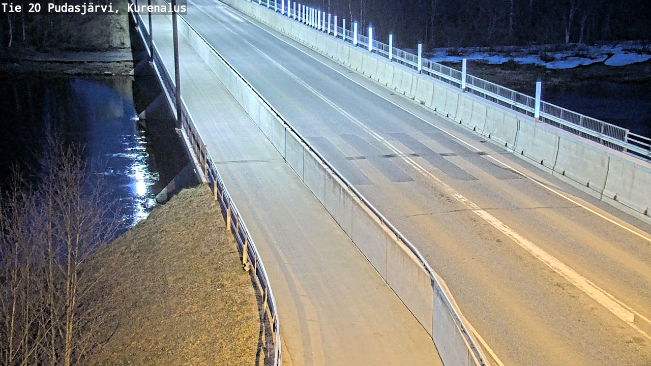Weather Camera Image Road 20 Pudasjärvi, Kurenalus, Pudasjärvi, Pohjois-Pohjanmaa